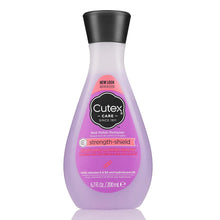 Load image into Gallery viewer, Cutex Nail Polish Remover, Strength Shield, Leaves Nails Looking Healthy, Contains Vitamins E, B5 &amp; Hydrolyzed Silk, 6.76 Fl Oz