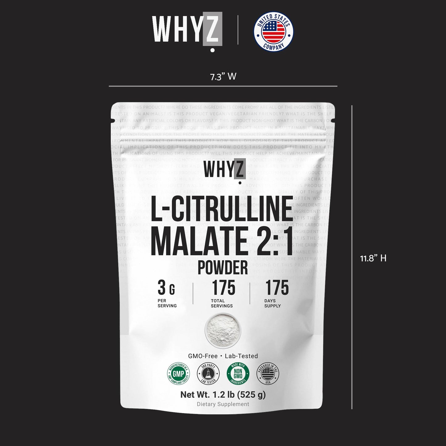 L-Citrulline Malate 2 : 1 Powder Unflavored L Citrulline Malate Nitrate-Rich Dissolves…
