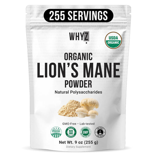 Organic Lion’s Mane Mushroom Powder Fruiting Body Superfood Freeze-Dried Unflavored…