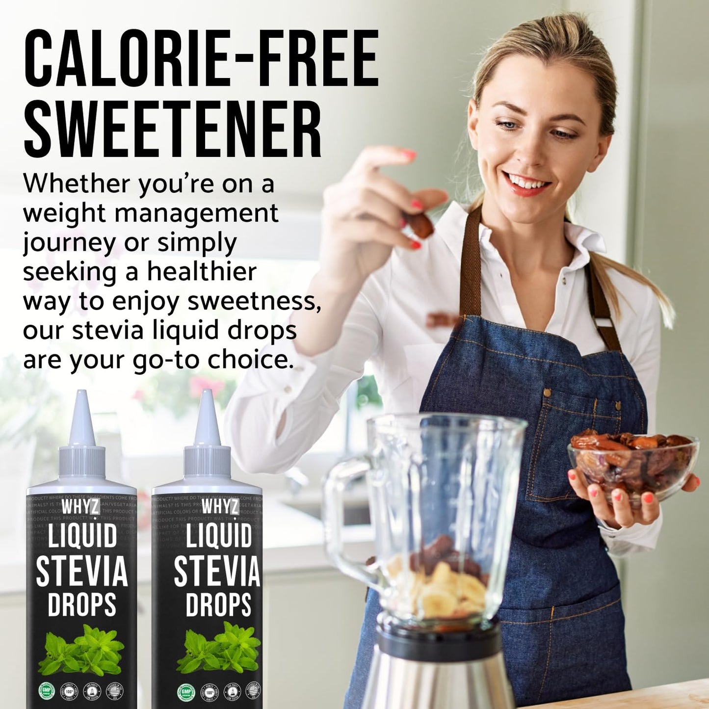 Stevia Liquid Drops Natural Liquid Stevia Extract, Pure Sweetener, Plant-Based Sweetener…