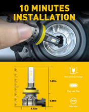 Load image into Gallery viewer, AUXITO H11/H8/H16 LED Fog Light Bulbs or DRL, 6000 Lumens 6500K Cool White Light, 300% Brightness, CSP LED Chips Fog Lamps Replacement for Cars, Play and Plug (Pack of 2)