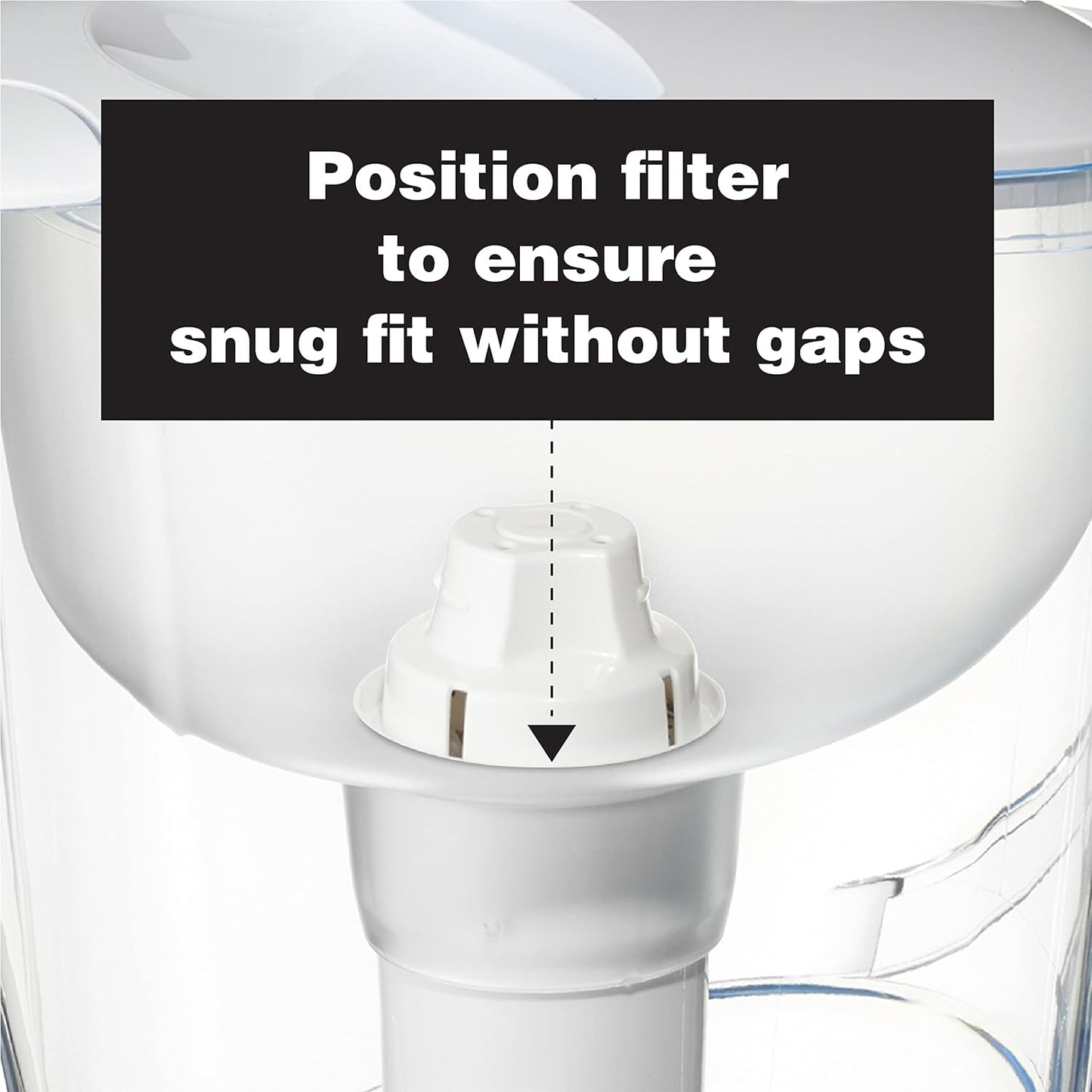 Amazon Basics Replacement Water Filters for Pitchers, Compatible with Brita, 3-Pack