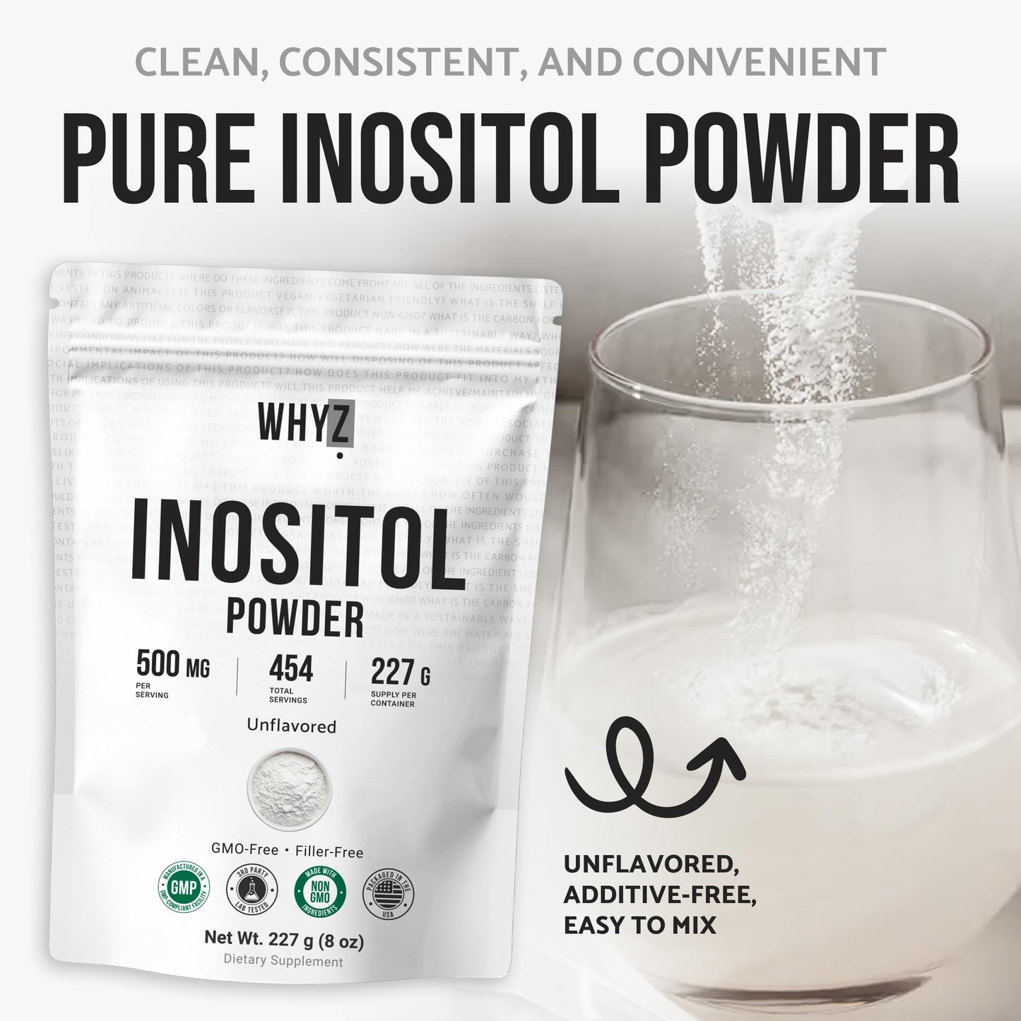 Inositol Powder 8oz, Natural Inositol Supplement for Ovarian Support, Fertility and…