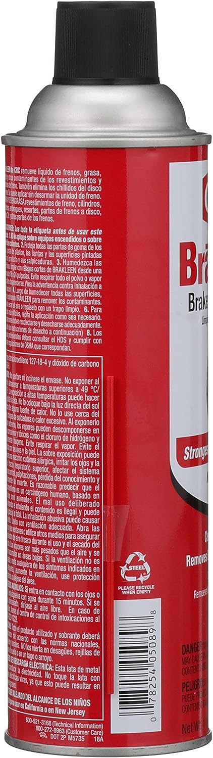CRC BRAKLEEN Brake Parts Cleaner - Non-Flammable -1lb 3 Oz (05089)