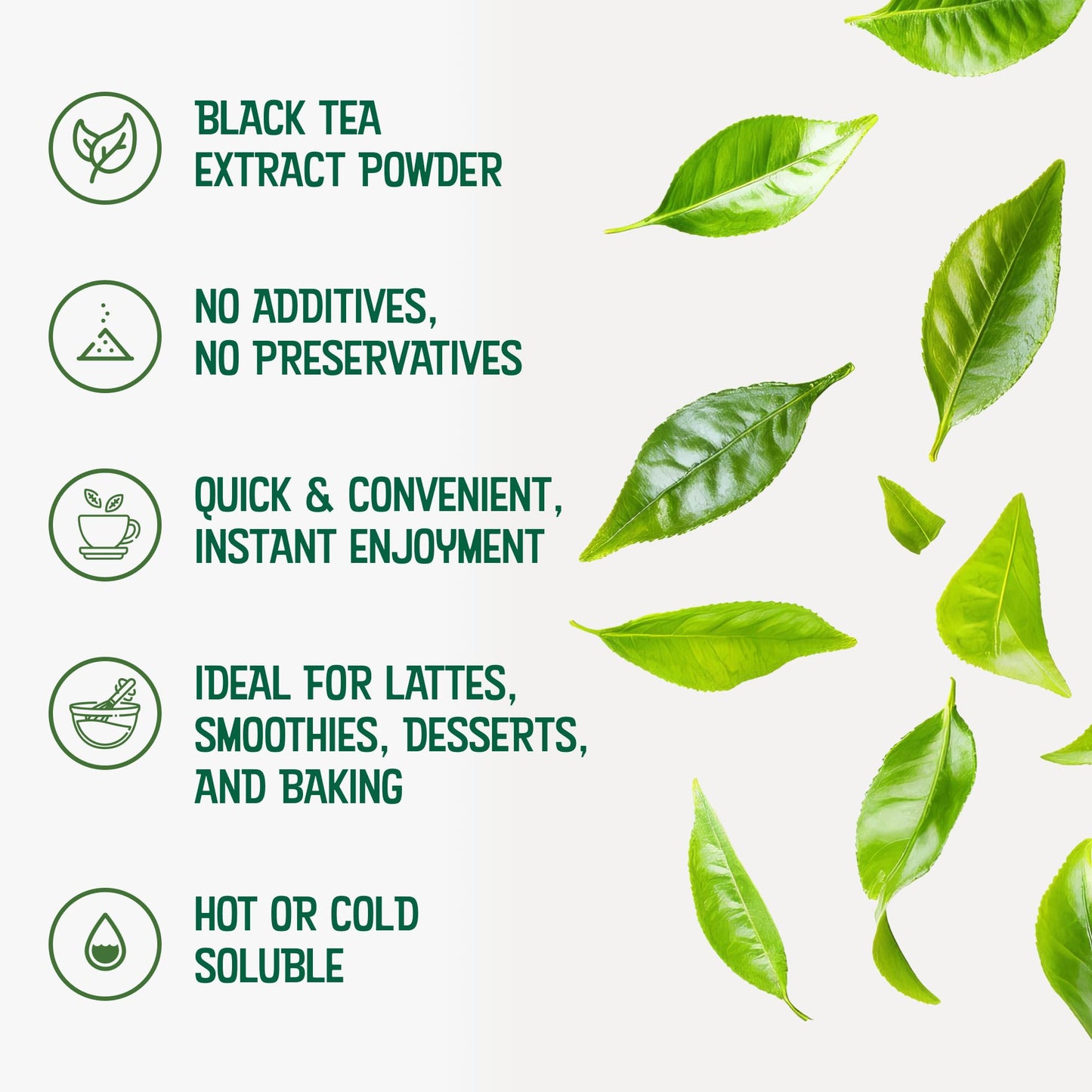 Instant Black Tea Extract Powder, Unsweetened Iced Tea Extract Powder from Real Black Tea…