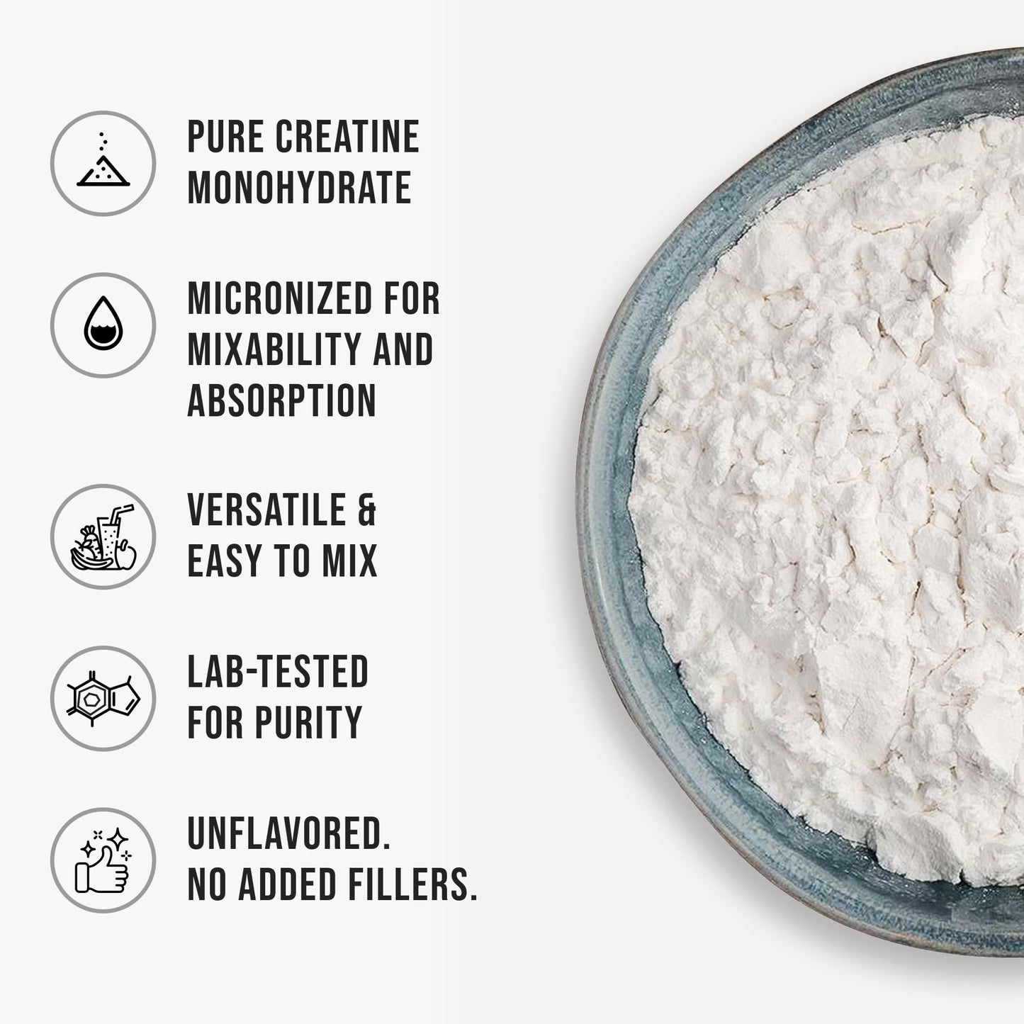 Creatine Monohydrate Powder, Micronized, Unflavored Creatine for Men & Women, Muscle…