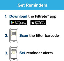 Load image into Gallery viewer, Filtrete 20x25x1 Air Filter, MPR 300, MERV 5, Clean Living Basic Dust 3-Month Pleated 1-Inch Air Filters, 6 Filters