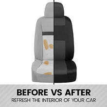 Load image into Gallery viewer, BDK PolyPro Car Seat Covers Full Set in Charcoal on Black – Front and Rear Split Bench Seat Covers for Cars, Easy to Install Car Seat Cover Set, Car Accessories for Auto Trucks Van SUV