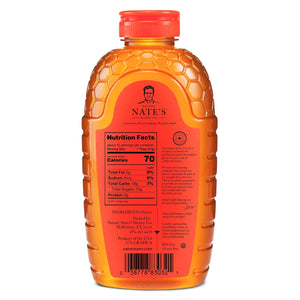 Nate's 100% Pure, Raw & Unfiltered Honey - Award-Winning Taste, 32oz. Squeeze Bottle