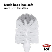 Load image into Gallery viewer, OXO Tot Bottle Brush with Nipple Cleaner and Stand - Gray