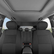 Load image into Gallery viewer, BDK PolyPro Car Seat Covers Full Set in Charcoal on Black – Front and Rear Split Bench Seat Covers for Cars, Easy to Install Car Seat Cover Set, Car Accessories for Auto Trucks Van SUV