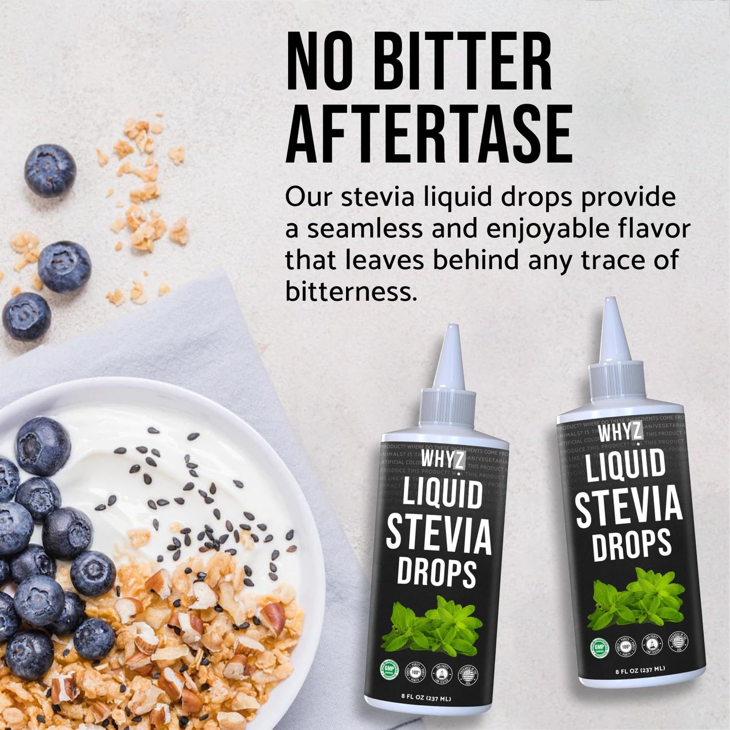 Stevia Liquid Drops Natural Liquid Stevia Extract, Pure Sweetener, Plant-Based Sweetener…