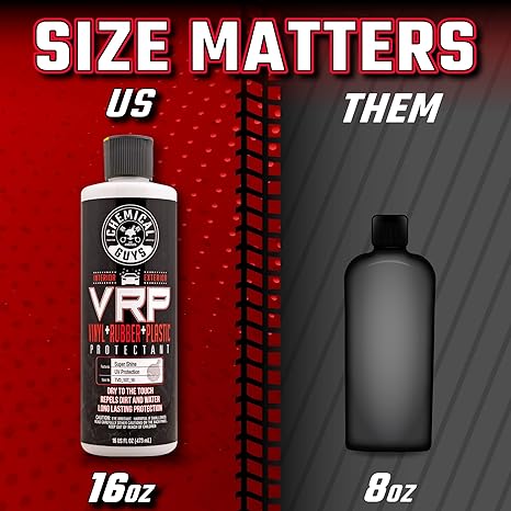 Chemical Guys TVD_107_16 VRP Vinyl, Rubber and Plastic Non-Greasy Dry-to-the-Touch Long Lasting Super Shine Dressing for Tires, Trim and More, Safe for Cars, Trucks, SUVs, RVs & More, 16 fl oz