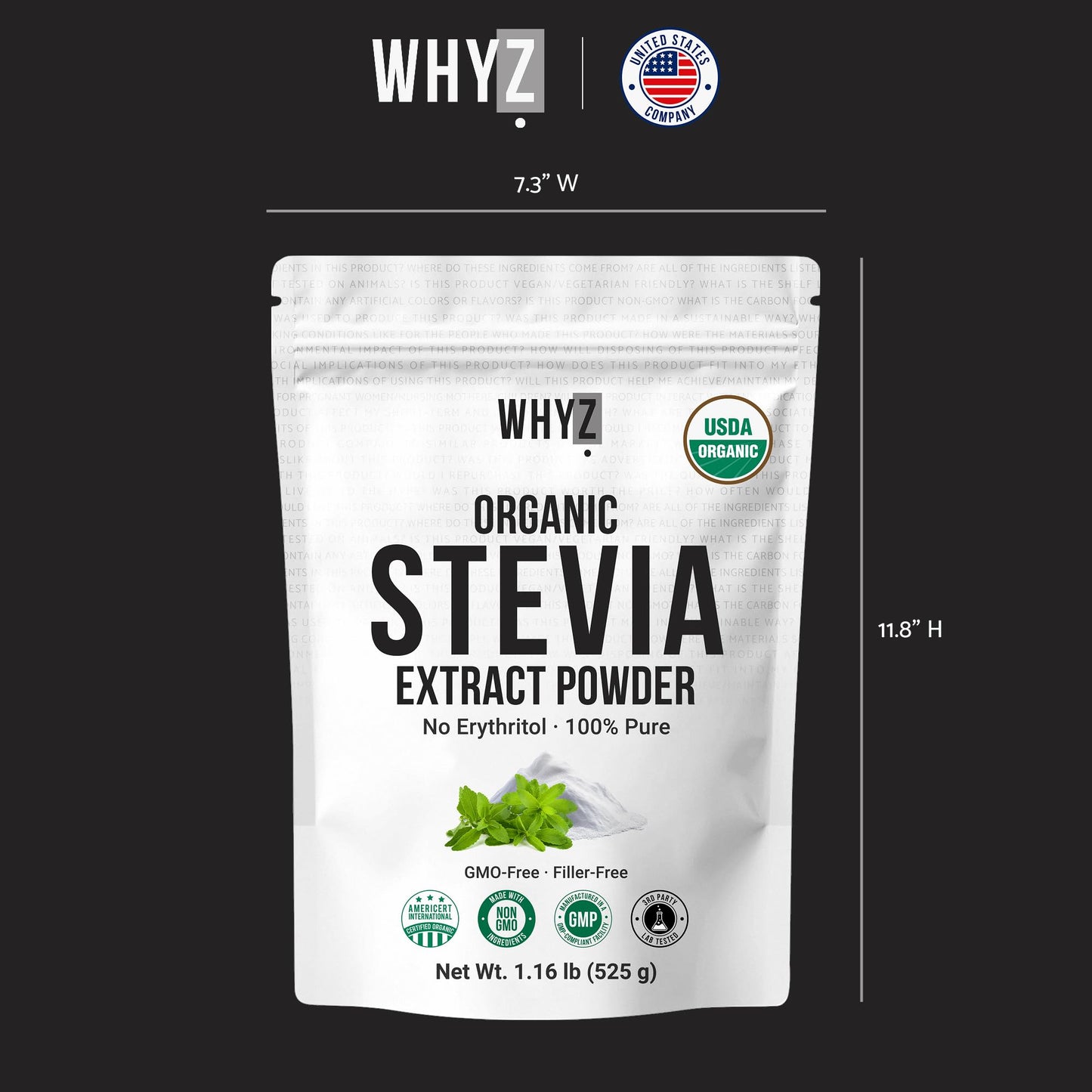 Organic Stevia Powder, 227g, Zero Calorie Pure Stevia Sweetener for Drinks, Powder for…