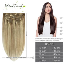Load image into Gallery viewer, WindTouch Clip in Hair Extensions Human Hair Balayage Mixed Bleach Blonde 15Inch 70g Highlights for Blonde Remy Hair 7PCS #18P613 Gift for Women