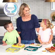 Load image into Gallery viewer, Bentgo® Kids Prints Leak-Proof, 5-Compartment Bento-Style Kids Lunch Box - Ideal Portion Sizes for Ages 3 to 7 - BPA-Free, Dishwasher Safe, Food-Safe Materials (Dinosaur)