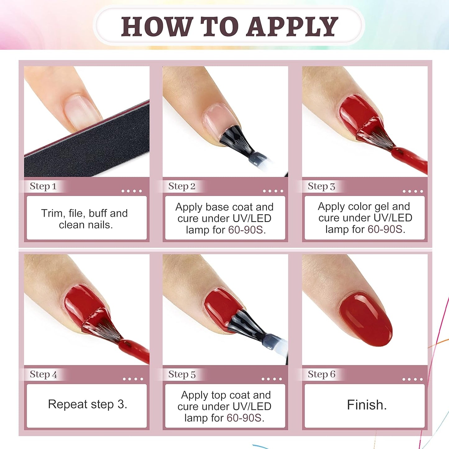 JODSONE 36 PCS Gel Nail Polish Set-32 Colors Gel Polish Kit Base Coat Glossy Matte and Glitter Top Coat Nail Polish Set Green Blue Red Pink Collection Gifts for Women