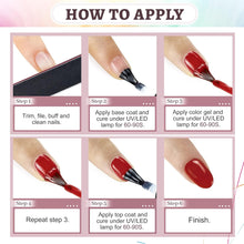 Load image into Gallery viewer, JODSONE 36 PCS Gel Nail Polish Set-32 Colors Gel Polish Kit Base Coat Glossy Matte and Glitter Top Coat Nail Polish Set Green Blue Red Pink Collection Gifts for Women