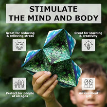 Load image into Gallery viewer, SHASHIBO Shape Shifting Box - Award-Winning, Patented Fidget Cube w/ 36 Rare Earth Magnets - Transforms Into Over 70 Shapes, Download Fun in Motion Toys Mobile App (Original Series - Spaced Out)