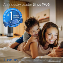 Load image into Gallery viewer, Lasko Oscillating Ceramic Tower Space Heater for Home with Adjustable Thermostat, Timer and Remote Control, 22.5 Inches, Grey/Black, 1500W, 751320
