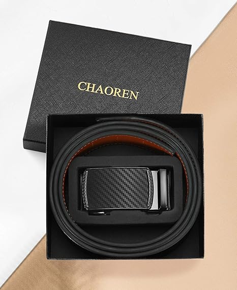 CHAOREN Leather Ratchet Belt Men - Customizable Fit, Effortless Style (35mm)