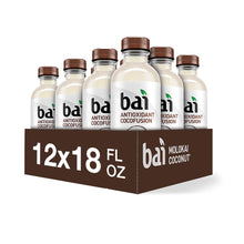 Load image into Gallery viewer, Bai Coconut Flavored Water, Molokai Coconut, Antioxidant Infused Drinks, 18 Fluid Ounce Bottles, (Pack of 12)