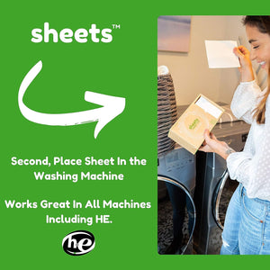 Sheets Laundry Club - As Seen on Shark Tank - Laundry Detergent - (Up to 100 Loads) 50 Laundry Sheets- Fresh Linen Scent - No Plastic Jug - New Liquid-Less Technology - Lightweight - Easy To Use