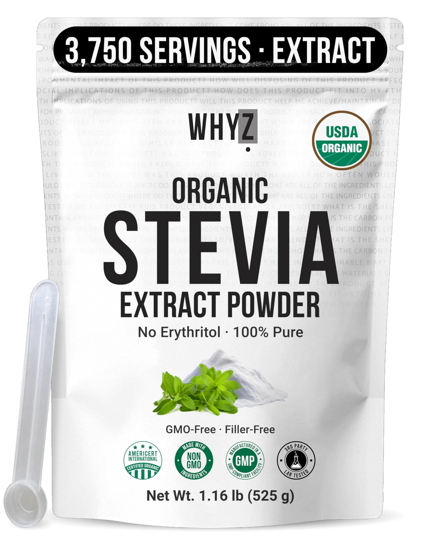 Organic Stevia Powder, 227g, Zero Calorie Pure Stevia Sweetener for Drinks, Powder for…