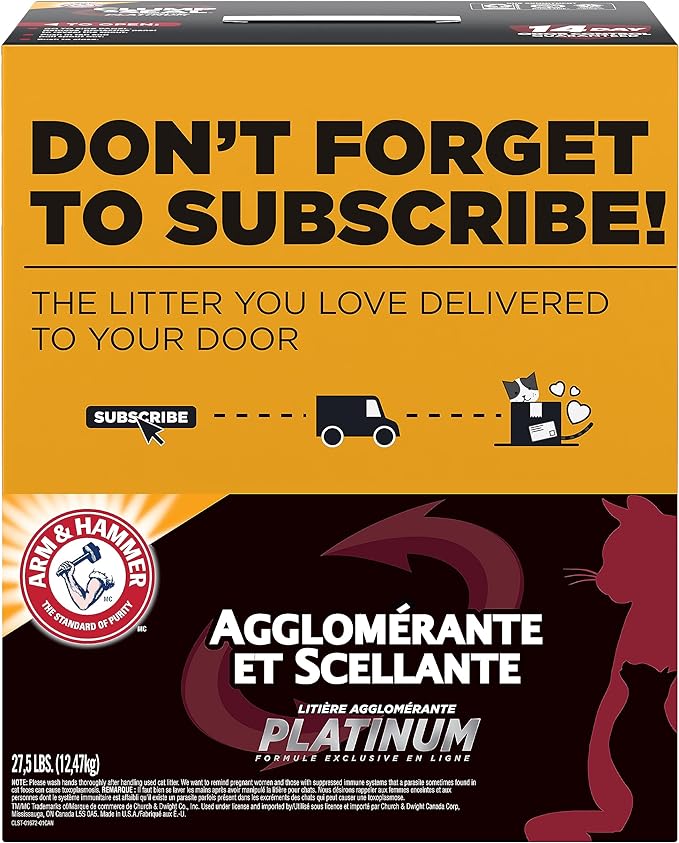 ARM & HAMMER Clump & Seal Platinum Cat Litter, Multi-Cat, 40 lb