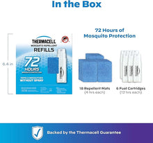 Load image into Gallery viewer, Thermacell Mosquito Repellent Refills; Compatible with Any Fuel-Powered Thermacell Repeller; Highly Effective, Long Lasting, No Spray, No Scent, No Mess; 15 Foot Zone of Mosquito Protection