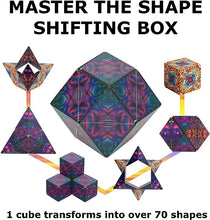 Load image into Gallery viewer, SHASHIBO Shape Shifting Box - Award-Winning, Patented Fidget Cube w/ 36 Rare Earth Magnets - Transforms Into Over 70 Shapes, Download Fun in Motion Toys Mobile App (Original Series - Spaced Out)