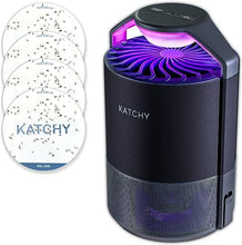 Load image into Gallery viewer, Katchy Indoor Insect Trap - Catcher &amp; Killer for Mosquitos, Gnats, Moths, Fruit Flies - Non-Zapper Traps for Inside Your Home - Catch Insects Indoors with Suction, Bug Light &amp; Sticky Glue (Black)
