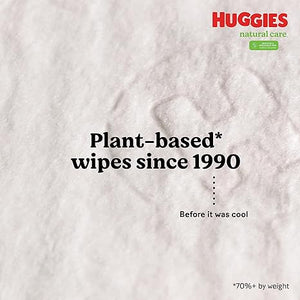 Huggies Natural Care Sensitive Baby Wipes, Unscented, Hypoallergenic, 99% Purified Water, 12 Flip-Top Packs (768 Wipes Total)