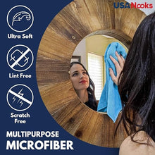 Load image into Gallery viewer, USANOOKS Microfiber Cleaning Cloth Grey - 12 packs 16&quot;x16&quot; - High Performance - 1200 Washes, Ultra Absorbent Towels Weave Grime &amp; Liquid for Streak-Free Mirror Shine - Car Washing cloth and Applicator
