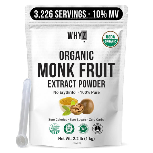 Organic Monk Fruit Extract, 5 oz, Pure Monk Fruit Sweetener Organic No Erythritol and…