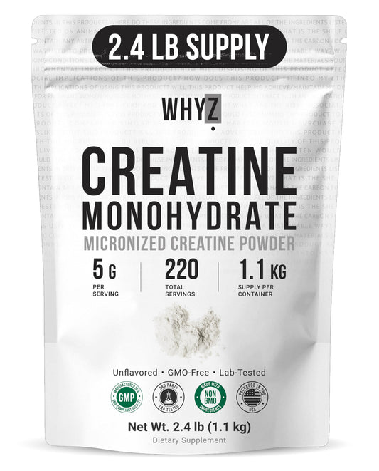 Creatine Monohydrate Powder, Micronized, Unflavored Creatine for Men & Women, Muscle…