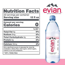 Load image into Gallery viewer, evian Natural Spring Water, Naturally Filtered Spring Water in Large Bottles, 33.81 Fl Oz (Pack of 12)