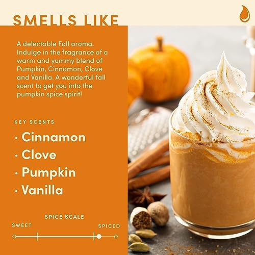 WAX & WIT Fall Candles, Pumpkin Spice Candles for Home, Autumn Candle, Pumpkin Candle, Fall Scented Candles for Home, Fall Home, Bathroom Decor, Autumn Decor, Hello Pumpkin, Hello Fall - 9oz