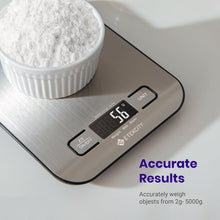 Load image into Gallery viewer, Etekcity Food Kitchen Scale, Digital Grams and Ounces for Weight Loss, Baking, Cooking, Keto and Meal Prep, LCD Display, Medium, 304 Stainless Steel