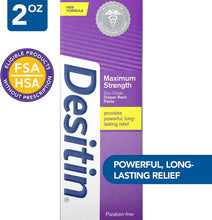 Load image into Gallery viewer, Desitin Maximum Strength Baby Diaper Rash Cream with 40% Zinc Oxide for Treatment, Relief &amp; Prevention, Hypoallergenic, Phthalate- &amp; Paraben-Free Paste, 4.8 oz