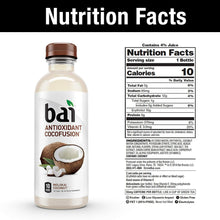 Load image into Gallery viewer, Bai Coconut Flavored Water, Molokai Coconut, Antioxidant Infused Drinks, 18 Fluid Ounce Bottles, (Pack of 12)