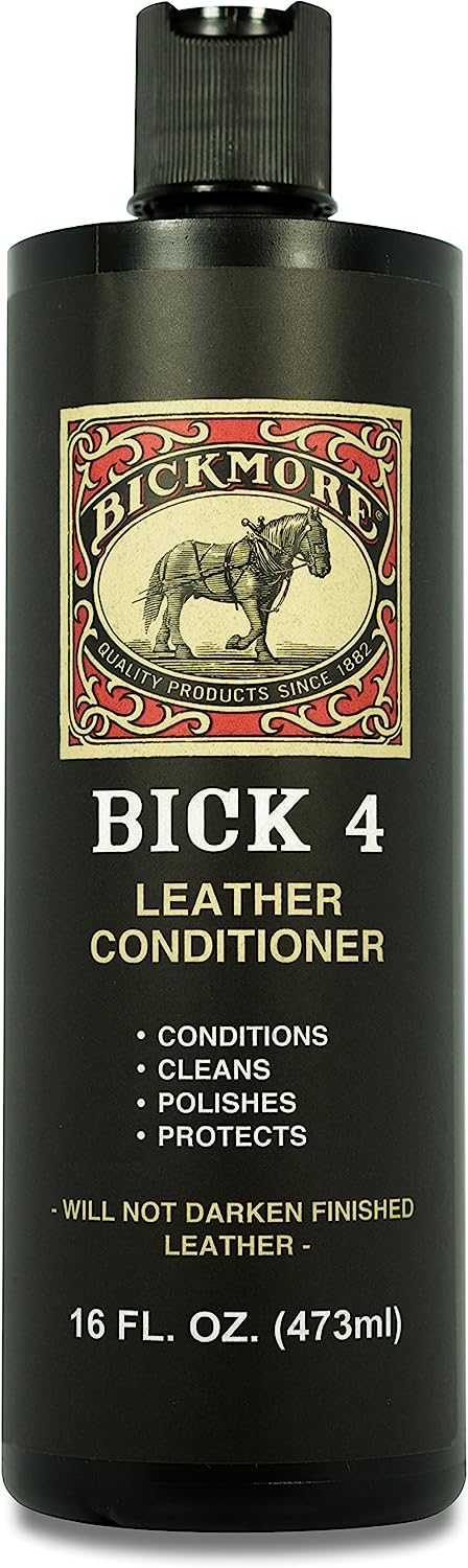 Bickmore Bick 4 Leather Conditioner 16 Fl Oz - Best Since 1882 - Cleaner & Conditioner - Restore Polish & Protect All Smooth Finished Leathers