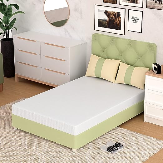 FDW 5 Inch Gel Memory Foam Mattress Medium-Firm Mattress for Pressure Relief & Cooler Sleep Mattress for Kid Adults CertiPUR-US Certified Mattress in a Box,Twin