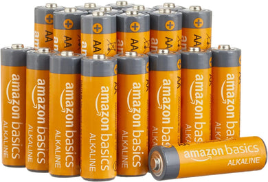 Amazon Basics 20-Pack AA Alkaline High-Performance Batteries, 1.5 Volt, 10-Year Shelf Life