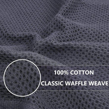 Load image into Gallery viewer, Homaxy 100% Cotton Waffle Weave Kitchen Dish Cloths, Ultra Soft Absorbent Quick Drying Dish Towels, 12x12 Inches, 6-Pack, Dark Grey