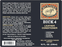 Load image into Gallery viewer, Bickmore Bick 4 Leather Conditioner 16 Fl Oz - Best Since 1882 - Cleaner &amp; Conditioner - Restore Polish &amp; Protect All Smooth Finished Leathers