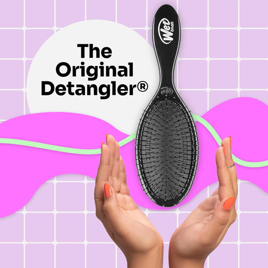 Wet Brush Original Detangling Hair Brush, Classic Black - Ultra-Soft IntelliFlex Bristles - Detangler Brush Glide Through Tangles With Ease For All Hair Types - For Women, Men, Wet & Dry Hair