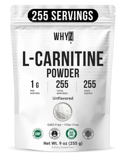 L-Carnitine Powder Unflavored Carnitine Supplement Amino Acid Powder for Nutrition and…