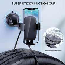 Load image into Gallery viewer, Car Phone Holder Mount [Military-Grade Suction &amp; Stable Hook] Phone Mount for Car Windshield Dashboard Air Vent Universal Hands-Free Automobile Mounts Cell Phone Holder Fit for iPhone Smartphones