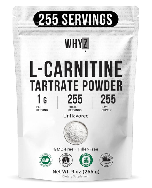 L-Carnitine Tartrate Powder Pure Unflavored Carnitine Supplement Amino Acid Powder…